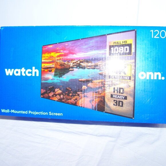 Onn. Other - Onn. NWB Wall-Mounted Projection Screen (120")